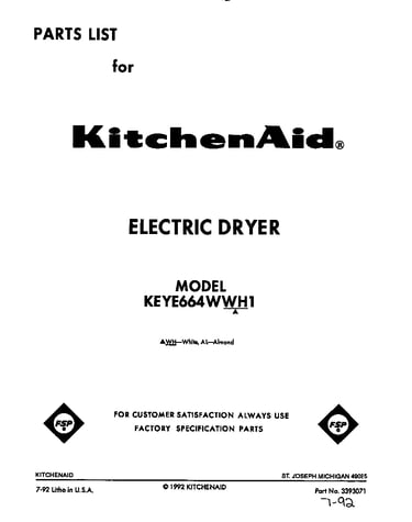 Parts diagram