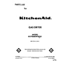KitchenAid KGYE660WWH1 front cover diagram