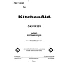 KitchenAid KGYE660WWH0 front cover diagram