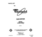 Whirlpool LG5651XMW1 front cover diagram