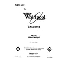 Whirlpool LG8651XWW0 front cover diagram