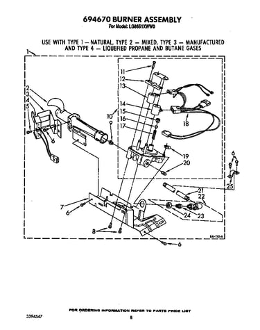 694670 burner assembly