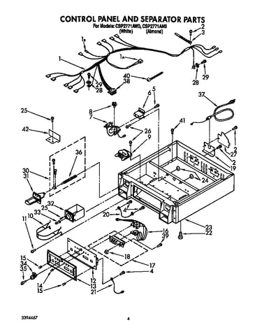 Control panel and separator