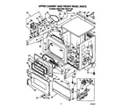 Whirlpool CSP2771AW0 upper cabinet and front panel diagram