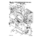 Whirlpool CSP2761AW0 lower cabinet and front panel diagram