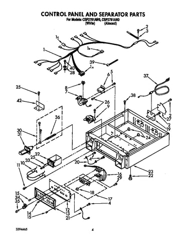 Control panel and separator