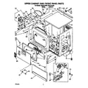 Whirlpool CSP2761AW0 upper cabinet and front panel diagram