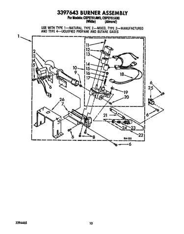 3397643 burner assembly