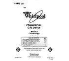 Whirlpool CS5100XSW1 front cover diagram