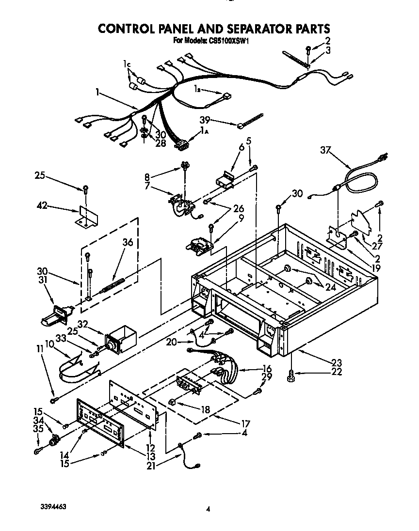 Control panel and separator