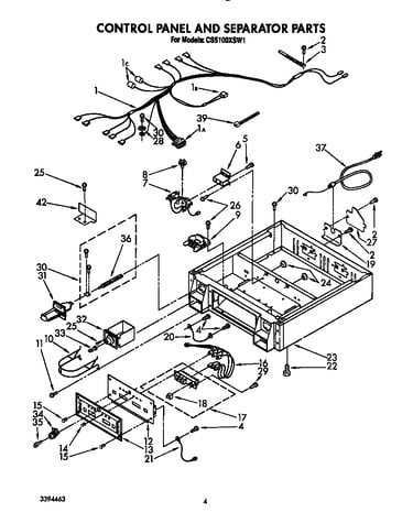 Control panel and separator
