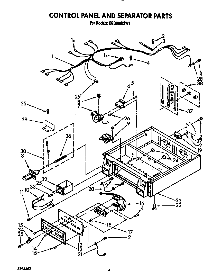Control panel and separator