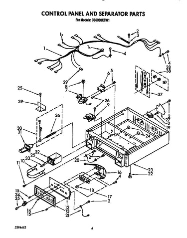 Control panel and separator