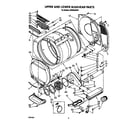 Whirlpool CS5000XSW1 upper and lower bulkhead diagram