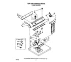 Whirlpool TGDL200WW0 top and console diagram