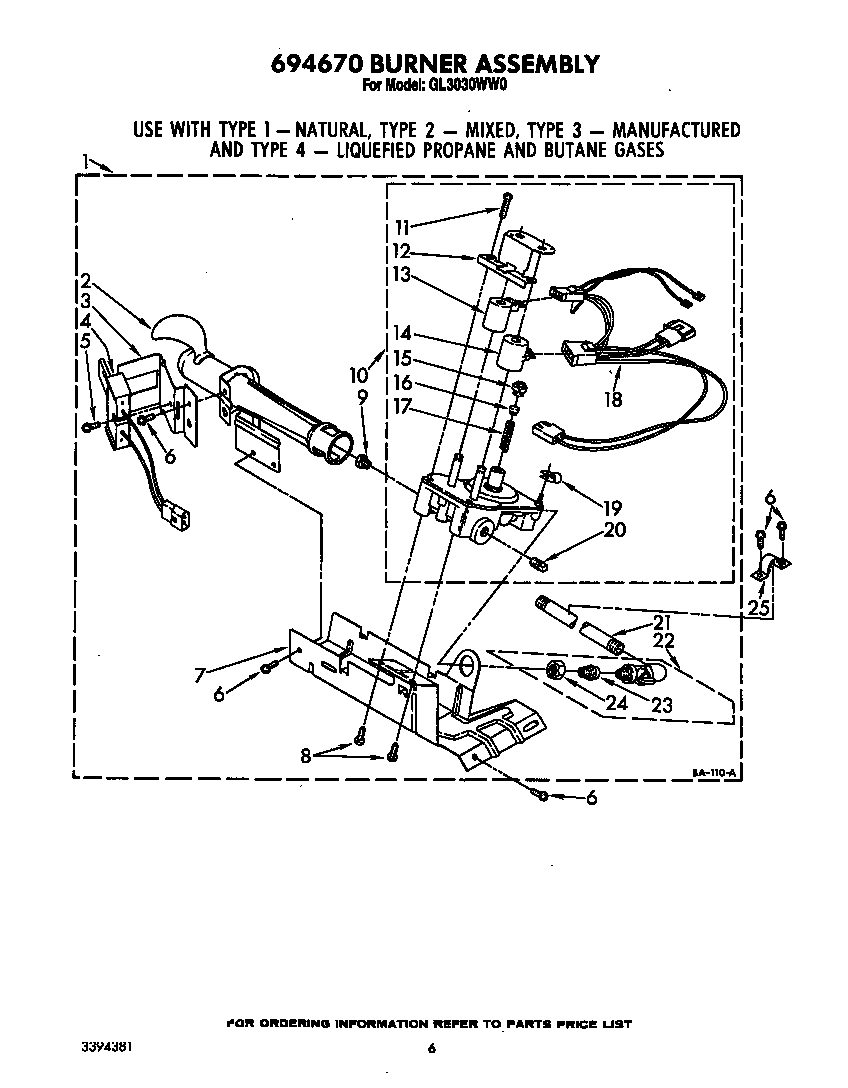 694670 burner assembly