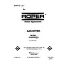 Roper GL4030VW1 front cover diagram