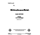 KitchenAid KGYL400WWH0 front cover diagram