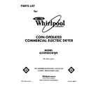 Whirlpool 6CE2950XWW0 front cover diagram