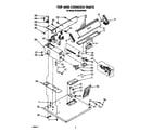 Whirlpool 6CE2950XWW0 top and console diagram