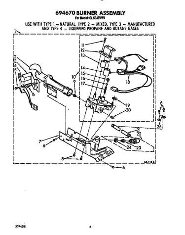 694670 burner assembly