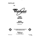 Whirlpool LG5201XTW1 front cover diagram
