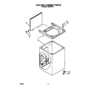 Whirlpool LCR5244AW1 top and cabinet diagram