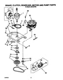 Brake, clutch, gearcase, motor and pump