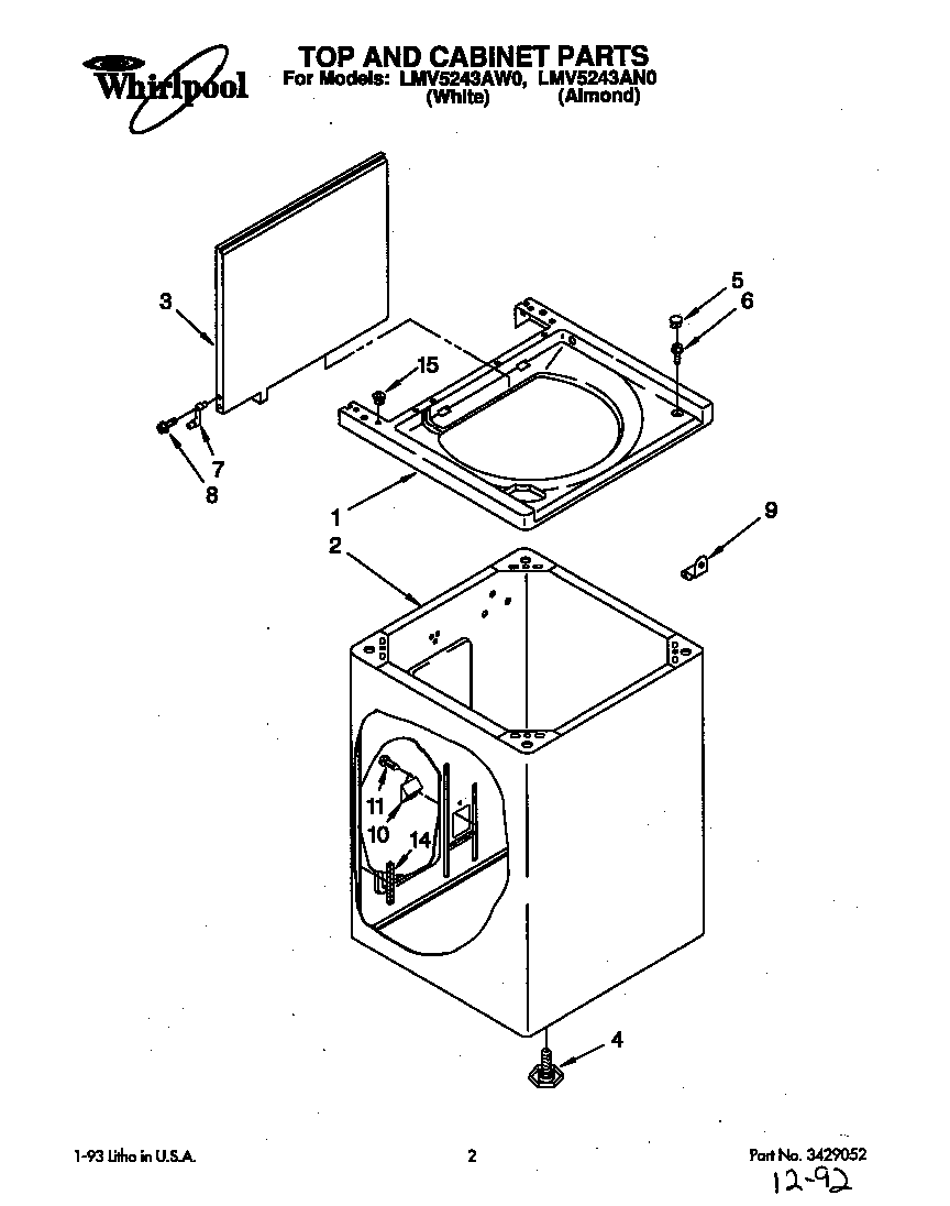 Top and cabinet