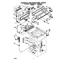 Whirlpool LMV5243AW0 controls and rear panel diagram