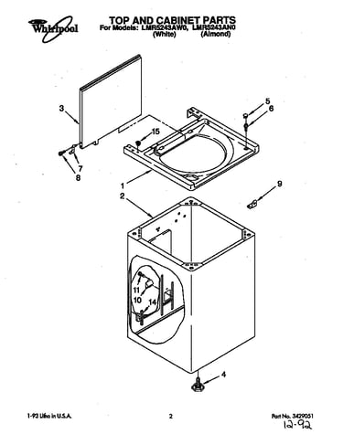 Top and cabinet