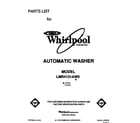 Whirlpool LMR4131AW0 front cover diagram