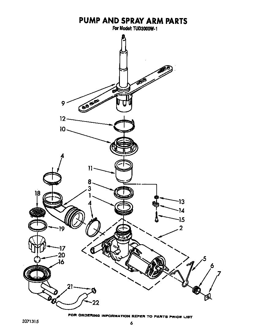 PUMP AND SPRAY ARM