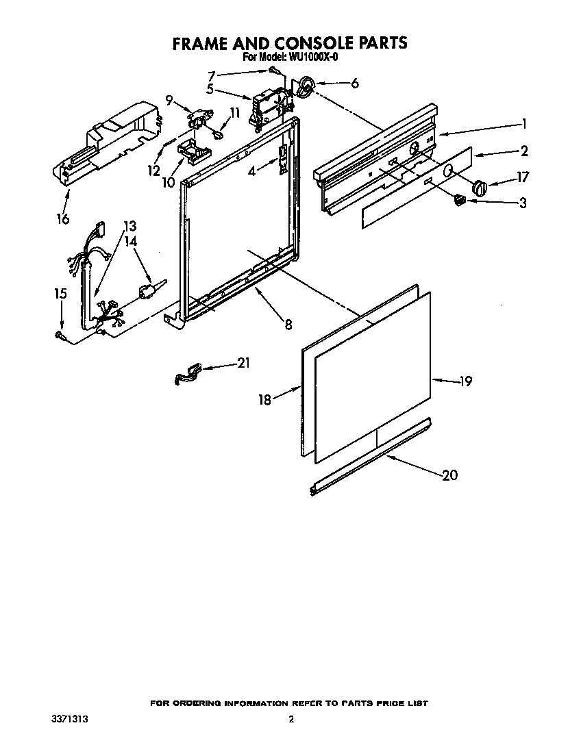 Frame and console