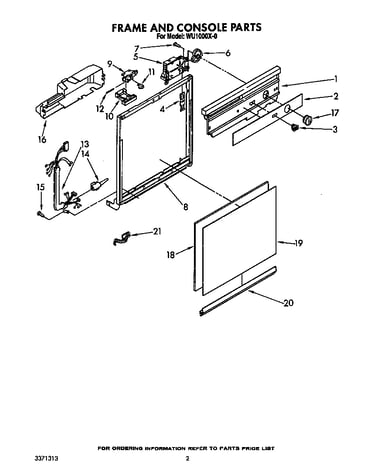 Frame and console