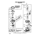 Whirlpool DU9700XY0 pump and motor diagram
