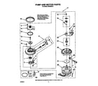 Whirlpool DU9450XY0 pump and motor diagram