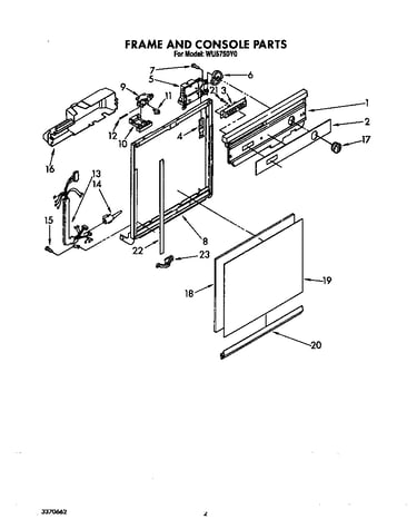 Frame and console