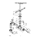 Roper WU5750Y0 pump and sprayarm diagram