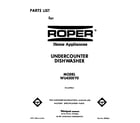 Roper WU4500Y0 front cover diagram