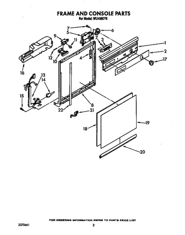 Frame and console