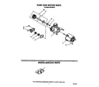 Roper WU4500Y0 pump and motor diagram