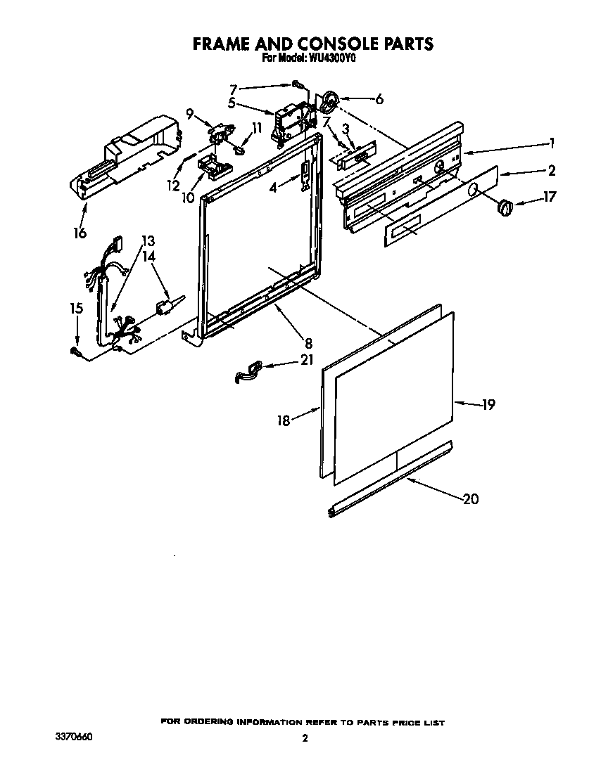 Frame and console