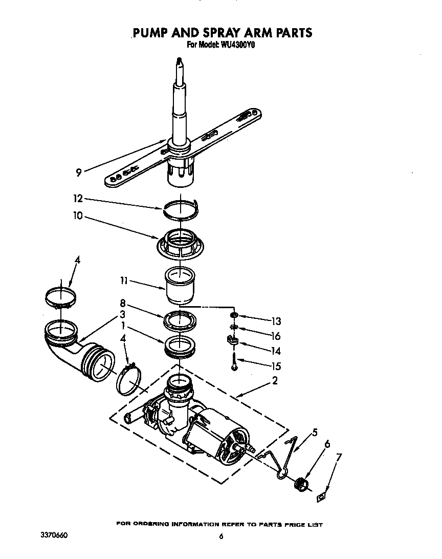 PUMP AND SPRAY ARM