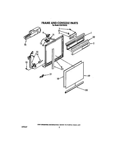 Frame and console