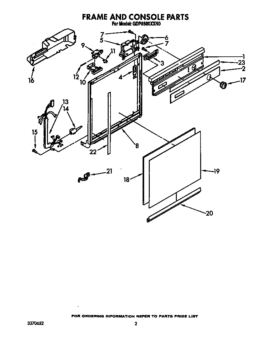 Frame and console