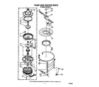 Roper WU6850V2 pump and motor diagram
