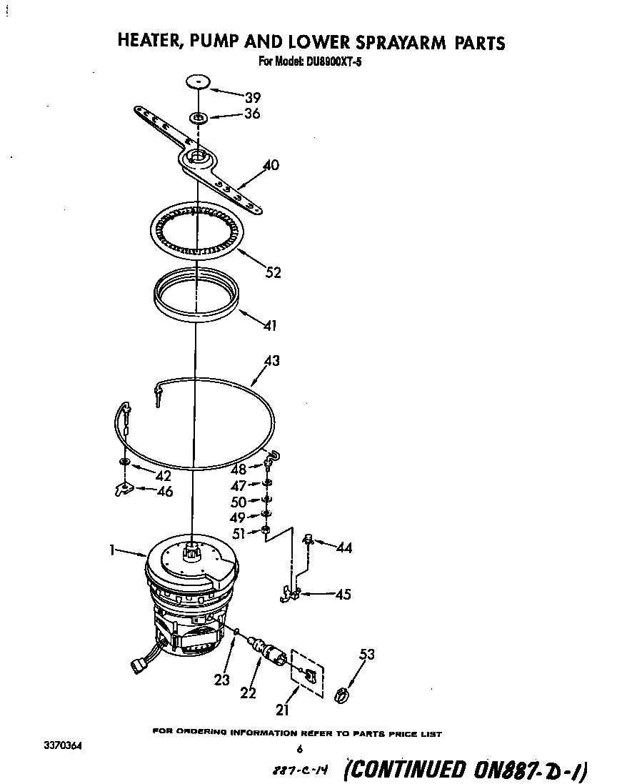 Heater, pump, and lower spray arm