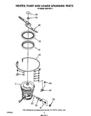 Heater, pump and lower spray arm