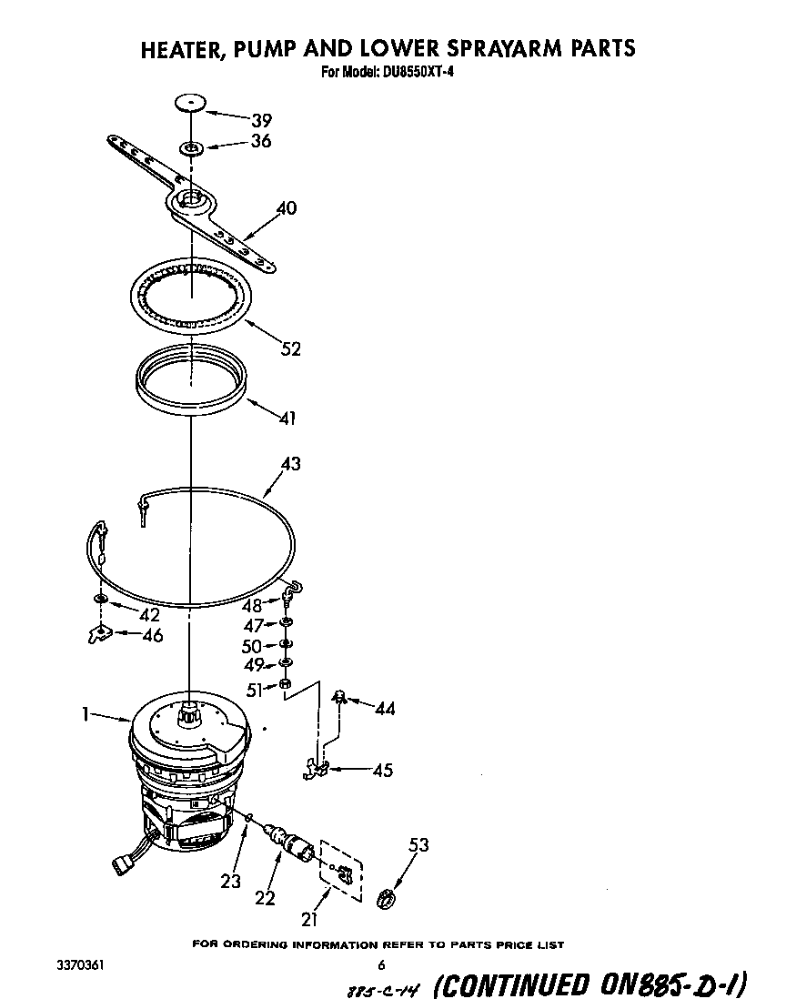 HEATER, PUMP, AND LOWER SPRAY ARM